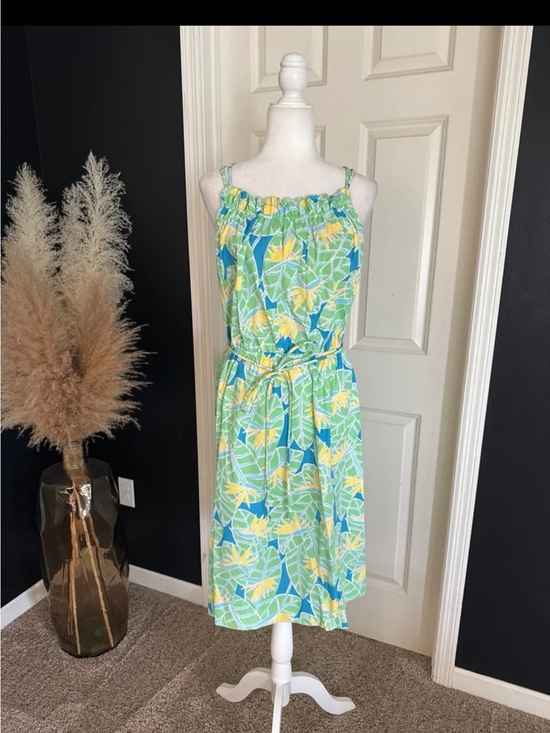 Lilly Pulitzer Dresses & Skirts - Vintage Lilly Pulitzer “The Lilly” 70’s Vibrant Tropical Print Midi Dress Medium